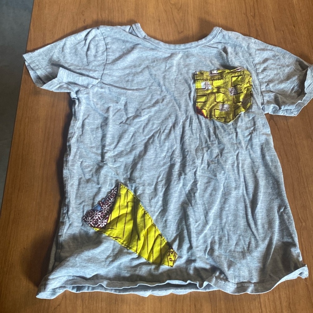 Ankara Print Pocket t Shirt